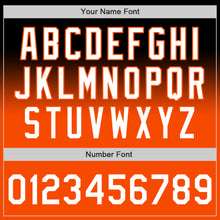 Load image into Gallery viewer, Custom Black White-Orange Authentic Fade Fashion Baseball Jersey