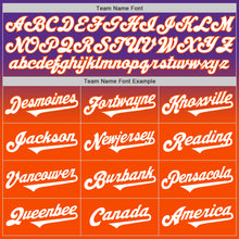 Load image into Gallery viewer, Custom Purple White-Orange Authentic Fade Fashion Baseball Jersey