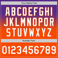Load image into Gallery viewer, Custom Purple White-Orange Authentic Fade Fashion Baseball Jersey