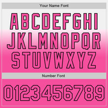 Load image into Gallery viewer, Custom White Pink-Black Authentic Fade Fashion Baseball Jersey