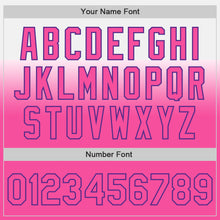 Load image into Gallery viewer, Custom White Pink-Purple Authentic Fade Fashion Baseball Jersey