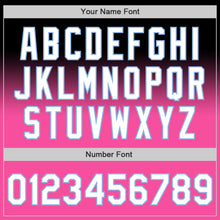 Load image into Gallery viewer, Custom Black White Pink-Light Blue Authentic Fade Fashion Baseball Jersey