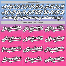 Load image into Gallery viewer, Custom Light Blue White Pink-Black Authentic Fade Fashion Baseball Jersey