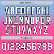 Load image into Gallery viewer, Custom Light Blue White Pink-Black Authentic Fade Fashion Baseball Jersey