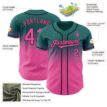 Load image into Gallery viewer, Custom Teal Pink-Black Authentic Fade Fashion Baseball Jersey