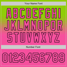 Load image into Gallery viewer, Custom Neon Green Pink-Black Authentic Fade Fashion Baseball Jersey