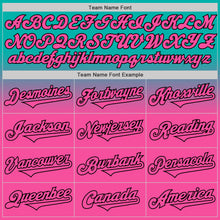 Load image into Gallery viewer, Custom Aqua Pink-Black Authentic Fade Fashion Baseball Jersey