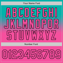 Load image into Gallery viewer, Custom Aqua Pink-Black Authentic Fade Fashion Baseball Jersey