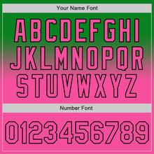 Load image into Gallery viewer, Custom Grass Green Pink-Black Authentic Fade Fashion Baseball Jersey