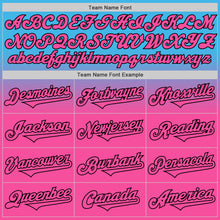 Load image into Gallery viewer, Custom Sky Blue Pink-Black Authentic Fade Fashion Baseball Jersey