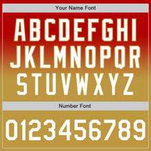 Load image into Gallery viewer, Custom Red White-Old Gold Authentic Fade Fashion Baseball Jersey