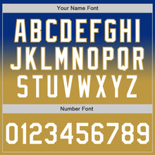 Load image into Gallery viewer, Custom Royal White-Old Gold Authentic Fade Fashion Baseball Jersey