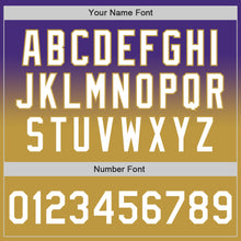 Load image into Gallery viewer, Custom Purple White-Old Gold Authentic Fade Fashion Baseball Jersey