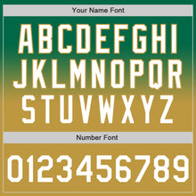 Load image into Gallery viewer, Custom Kelly Green White-Old Gold Authentic Fade Fashion Baseball Jersey