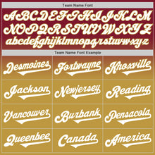 Load image into Gallery viewer, Custom Crimson White-Old Gold Authentic Fade Fashion Baseball Jersey