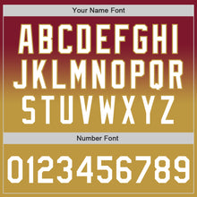 Load image into Gallery viewer, Custom Crimson White-Old Gold Authentic Fade Fashion Baseball Jersey