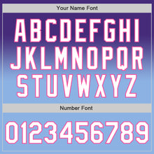 Load image into Gallery viewer, Custom Purple White Light Blue-Pink Authentic Fade Fashion Baseball Jersey