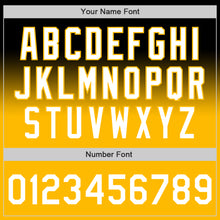 Load image into Gallery viewer, Custom Black White-Gold Authentic Fade Fashion Baseball Jersey