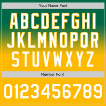 Load image into Gallery viewer, Custom Kelly Green White-Gold Authentic Fade Fashion Baseball Jersey