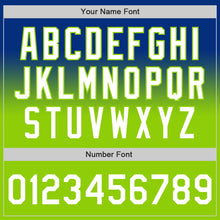 Load image into Gallery viewer, Custom Royal White-Neon Green Authentic Fade Fashion Baseball Jersey