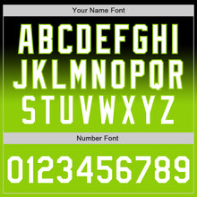 Load image into Gallery viewer, Custom Black White-Neon Green Authentic Fade Fashion Baseball Jersey