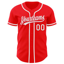 Load image into Gallery viewer, Custom Fire Red White Authentic Baseball Jersey