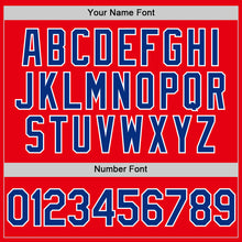 Load image into Gallery viewer, Custom Fire Red Royal-White Authentic Baseball Jersey