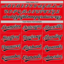 Load image into Gallery viewer, Custom Fire Red Black-White Authentic Baseball Jersey
