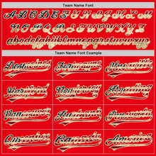 Load image into Gallery viewer, Custom Fire Red Vintage USA Flag-Cream Authentic Baseball Jersey