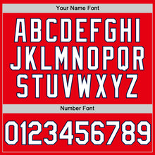 Load image into Gallery viewer, Custom Fire Red White-Navy Authentic Baseball Jersey