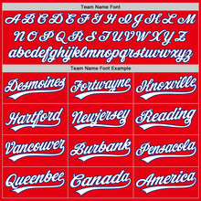 Load image into Gallery viewer, Custom Fire Red White-Royal Authentic Baseball Jersey