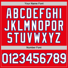 Load image into Gallery viewer, Custom Fire Red White-Royal Authentic Baseball Jersey