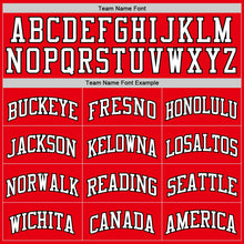 Load image into Gallery viewer, Custom Fire Red White-Black Authentic Basketball Jersey