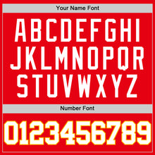 Load image into Gallery viewer, Custom Fire Red White-Gold Authentic Basketball Jersey