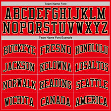 Load image into Gallery viewer, Custom Fire Red Black-Cream Authentic Basketball Jersey