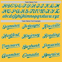 Load image into Gallery viewer, Custom Gold Kelly Green-White Mesh Authentic Throwback Baseball Jersey