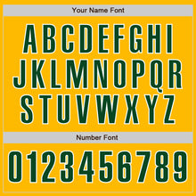 Load image into Gallery viewer, Custom Gold Green-White Authentic Baseball Jersey