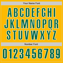 Load image into Gallery viewer, Custom Gold Kelly Green-White Authentic Baseball Jersey