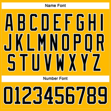 Load image into Gallery viewer, Custom Gold Black-White Hockey Lace Neck Jersey