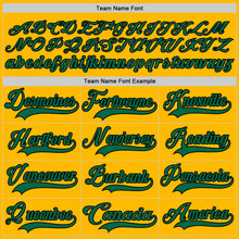 Load image into Gallery viewer, Custom Gold Kelly Green-Black Hockey Lace Neck Jersey