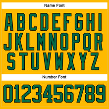 Load image into Gallery viewer, Custom Gold Kelly Green-Black Hockey Lace Neck Jersey