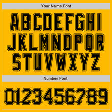 Load image into Gallery viewer, Custom Gold Black Authentic Baseball Jersey