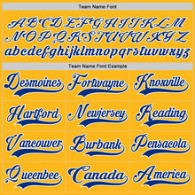 Load image into Gallery viewer, Custom Gold Royal-White Hockey Jersey