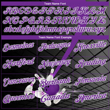 Load image into Gallery viewer, Custom Black Purple-White 3D Pattern Design Bowling Performance Polo Shirt