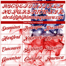 Load image into Gallery viewer, Custom White Red-Purple 3D American Flag Performance Golf Polo Shirt