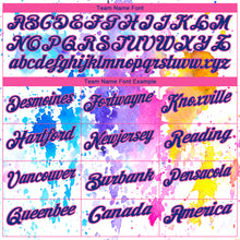 Load image into Gallery viewer, Custom White Royal-Pink 3D Pattern Design Watercolor Performance Golf Polo Shirt