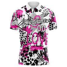 Load image into Gallery viewer, Custom Graffiti Pattern White-Black 3D Performance Golf Polo Shirt