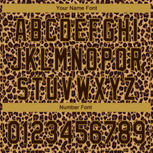 Load image into Gallery viewer, Custom Brown Old Gold 3D Pattern Design Leopard Print Performance Golf Polo Shirt