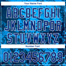 Load image into Gallery viewer, Custom Graffiti Pattern Royal-White 3D Performance Golf Polo Shirt