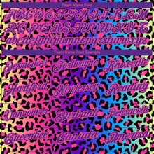 Load image into Gallery viewer, Custom Pink Purple-Black 3D Pattern Design Leopard Print Performance Golf Polo Shirt